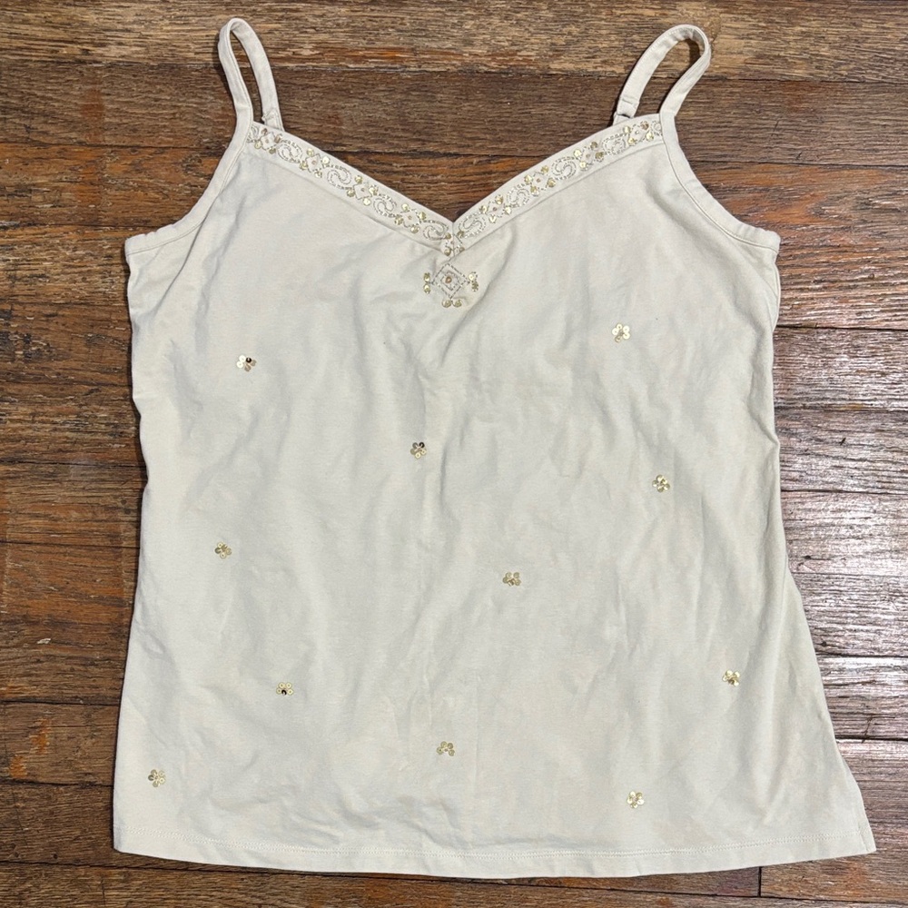 Sonoma Cream Embellished Camisole